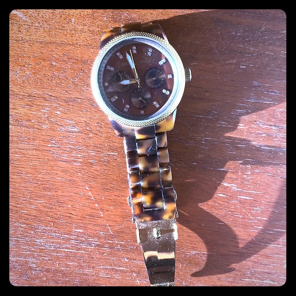 Michael Kors Tortoise Shell Ladies Watch - Picture 2 of 3